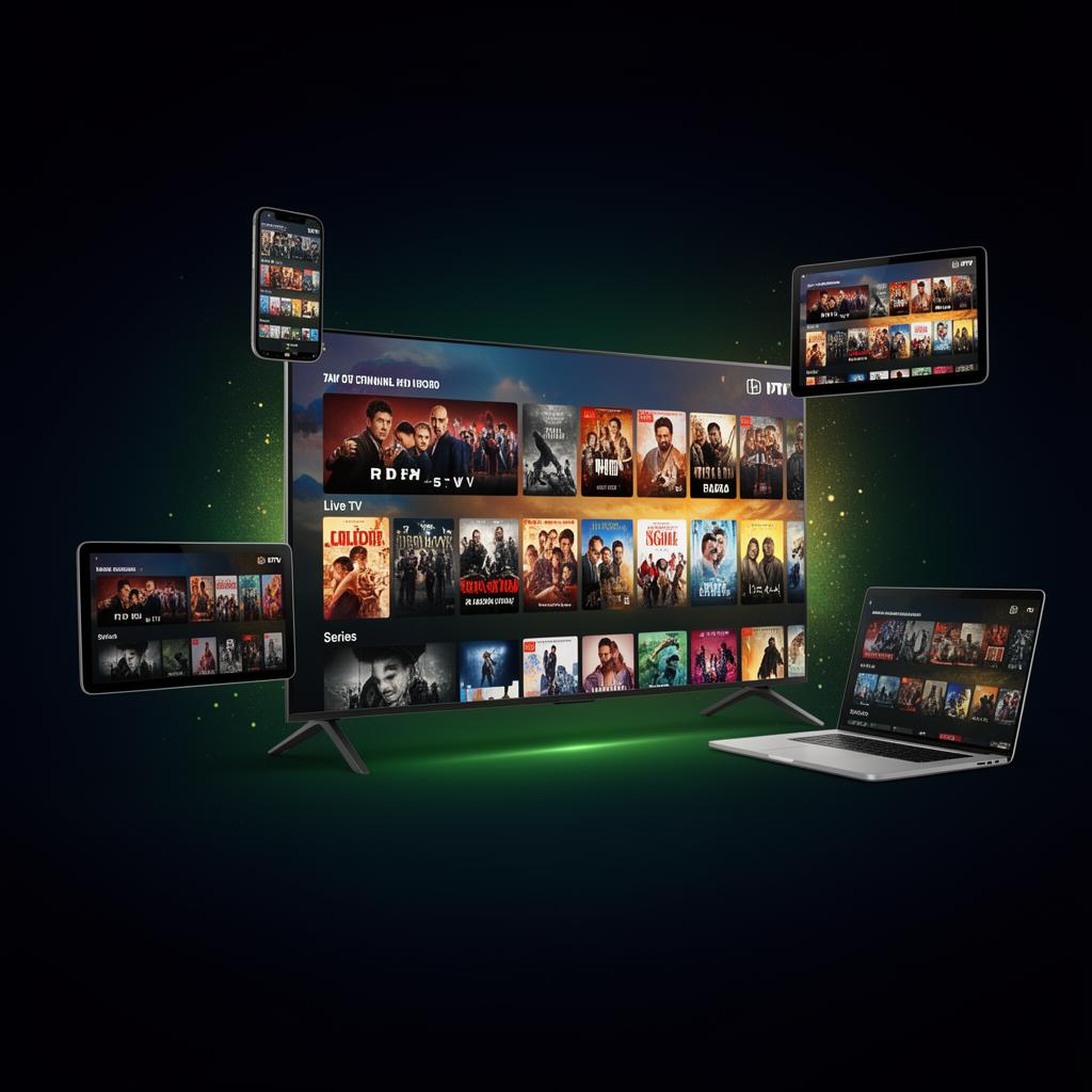 IPTV em múltiplos dispositivos - Smart TV, celular, tablet e notebook